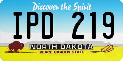 ND license plate IPD219