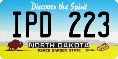 ND license plate IPD223