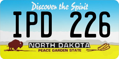ND license plate IPD226
