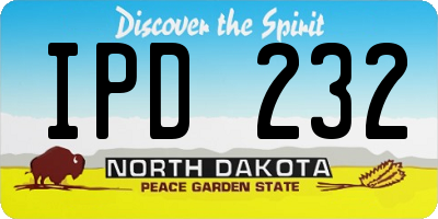 ND license plate IPD232