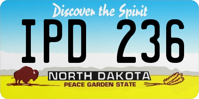 ND license plate IPD236