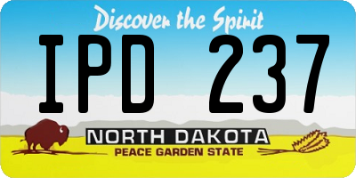 ND license plate IPD237
