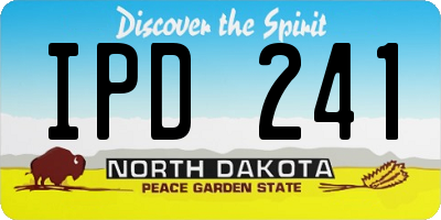 ND license plate IPD241