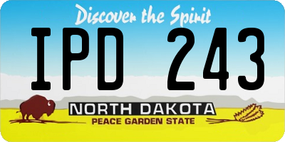 ND license plate IPD243