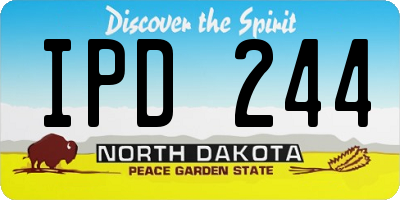 ND license plate IPD244