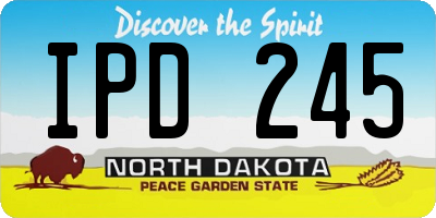 ND license plate IPD245