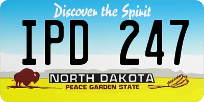 ND license plate IPD247