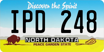 ND license plate IPD248