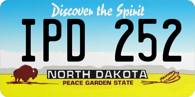 ND license plate IPD252