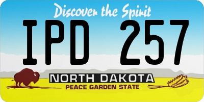 ND license plate IPD257