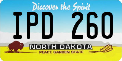 ND license plate IPD260