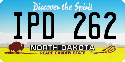 ND license plate IPD262