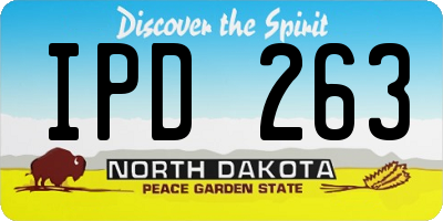 ND license plate IPD263