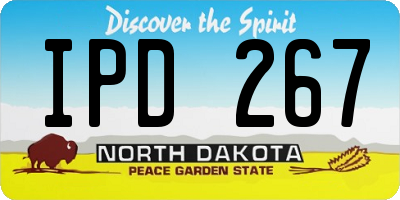 ND license plate IPD267