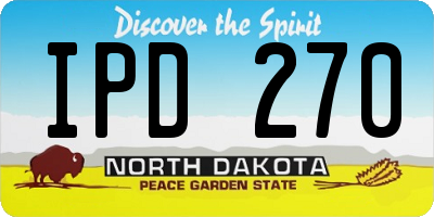 ND license plate IPD270