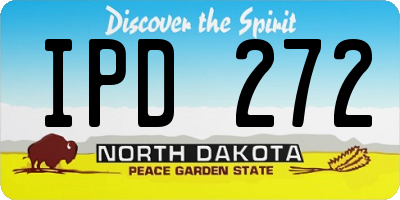 ND license plate IPD272