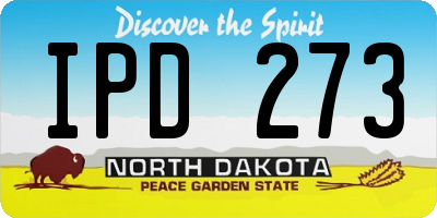 ND license plate IPD273
