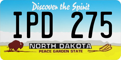 ND license plate IPD275