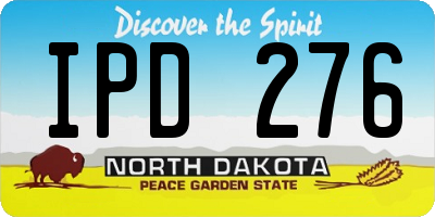 ND license plate IPD276