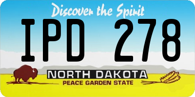 ND license plate IPD278