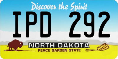 ND license plate IPD292