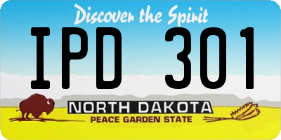 ND license plate IPD301