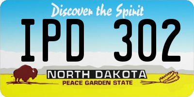 ND license plate IPD302