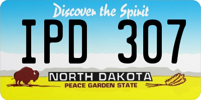 ND license plate IPD307