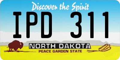 ND license plate IPD311