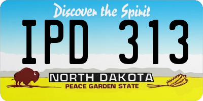 ND license plate IPD313