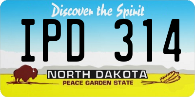 ND license plate IPD314