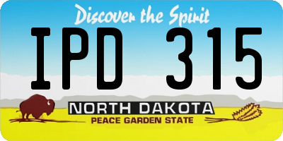 ND license plate IPD315