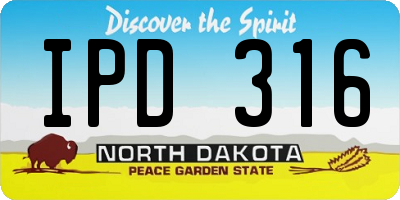 ND license plate IPD316