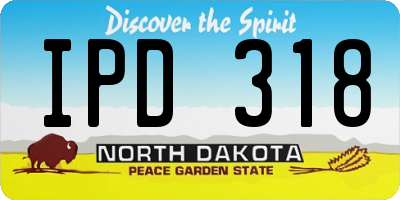 ND license plate IPD318