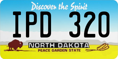 ND license plate IPD320