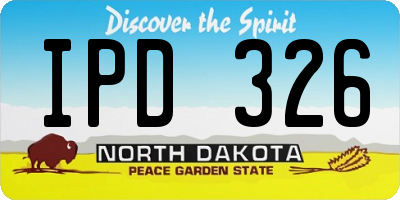 ND license plate IPD326