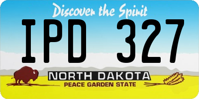 ND license plate IPD327