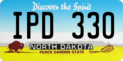ND license plate IPD330