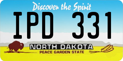 ND license plate IPD331