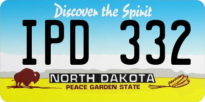 ND license plate IPD332