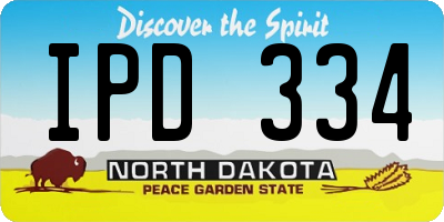 ND license plate IPD334