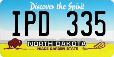 ND license plate IPD335