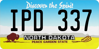 ND license plate IPD337