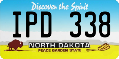 ND license plate IPD338
