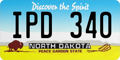 ND license plate IPD340