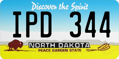 ND license plate IPD344