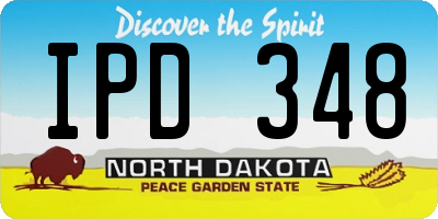 ND license plate IPD348
