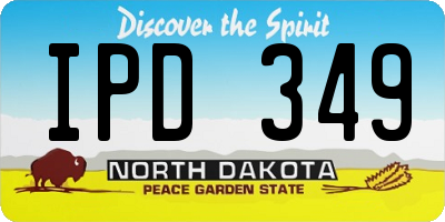 ND license plate IPD349