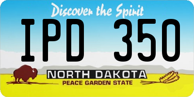 ND license plate IPD350