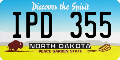 ND license plate IPD355
